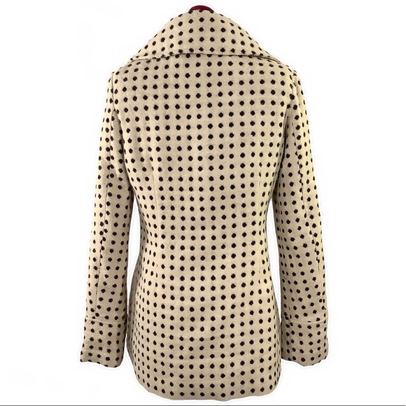 🛍NORDSTROM Tan Polka Dot Peacoat - Picture 4 of 7